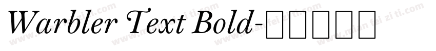 Warbler Text Bold字体转换